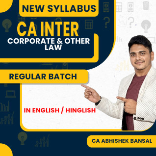 CA Abhishek Bansal Corporate & Other Law Regular Classes In English / Hinglish For CA Inter : Online Classes