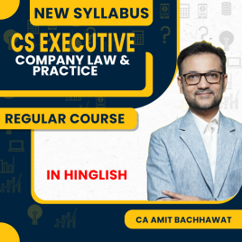 CS Executive Company Law New Syllabus Regular Course By CA Amit Bachhawat : LIVE @ HOME / Pen drive / Google Drive
