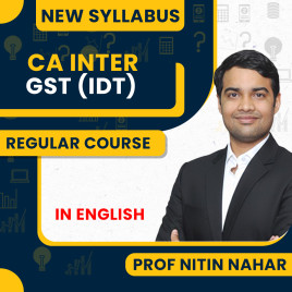 CA Inter GST Full Course In English By J.K.Shah Classes - Prof Nitin Nahar