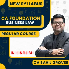 CA Sahil Grover Business Law Regular Live Classes For CA Foundation: Online &amp; Offline classes.
