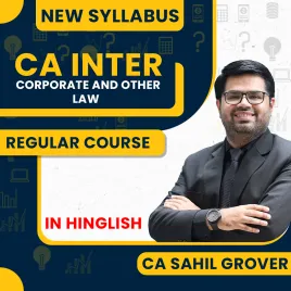 CA Inter Corporate And Other Law Regular Course by CA Sahil Grover : Pen drive / Online classes.