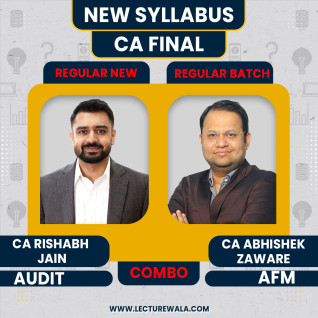 CA Final Combo AFM & AUDIT Regular New Batch By CA Rishabh Jain and CA Abhishek Zaware : Online Classes 