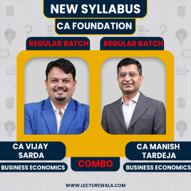 CA FOUNDATION NEW Business Economics Regular By CA Vijay sarda &amp; CA Manish Tardeja