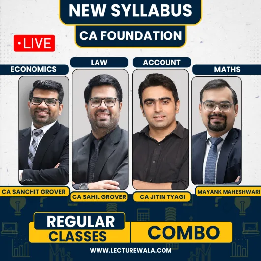 CA Foundation All Subject Combo Regular Course: by AVJ Academy: Pen drive / online classes.