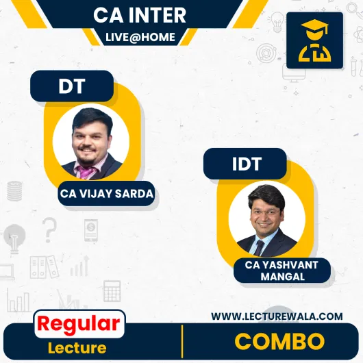 CA INTER DT IDT LIVE STREAMING NEW SCHEME BY CA VIJAY SARDA AND CA YASHVANT MANGAL : ONLINE CLASSES / PEN DRIVE 