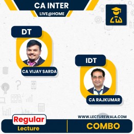 CA Inter DT + IDT Live Streaming Combo Course By CA Vijay Sarda & CA Raj Kumar : Pen Drive / Online Classes.