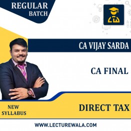 CA Final Direct Tax  New Syllabus Regular Course By CA Vijay Sarda  : Pen Drive / Online Classes