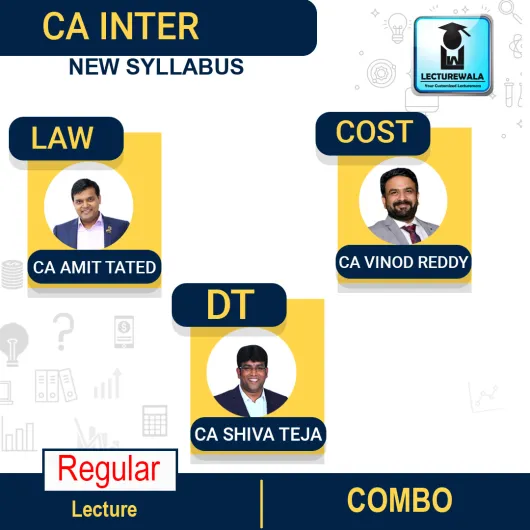 CA Inter Law & Costing & DT Regular Course : By CA/CS Amit Tated CA Vinod Reddy & CA Shiva Teja: Online Classes/Pendrive