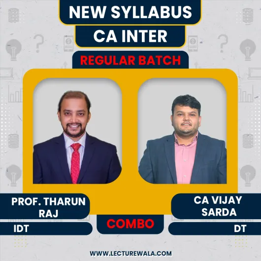 CA Inter New Syllabus Direct & Indirect Tax Laws Regular Course By CA Vijay Sarda & Prof.Tharun Raj : Pen Drive / Online Classes