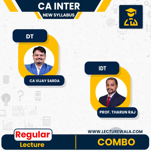 CA Inter New Syllabus Direct & Indirect Tax Laws Regular Course By CA Vijay Sarda & Prof.Tharun Raj : Pen Drive / Online Classes