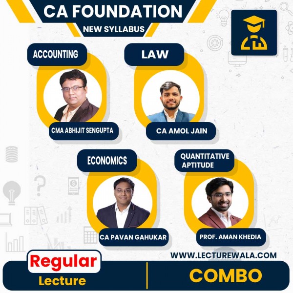  CA Foundation Combo At Home Batch Study Material Batch by Vsmart Academy : Pen Drive / Google Drive