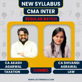 CA Akash Agarwal Taxation &amp; CA Shivangi Agrawal Law Regular Combo Classes For CMA Inter : Online Classes.