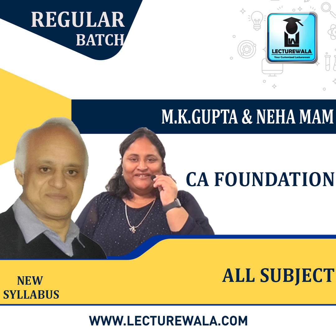 CA Foundation All Subject Regular Course By Neha MAM And MK Gupta: Google  Drive Pendrive Hard